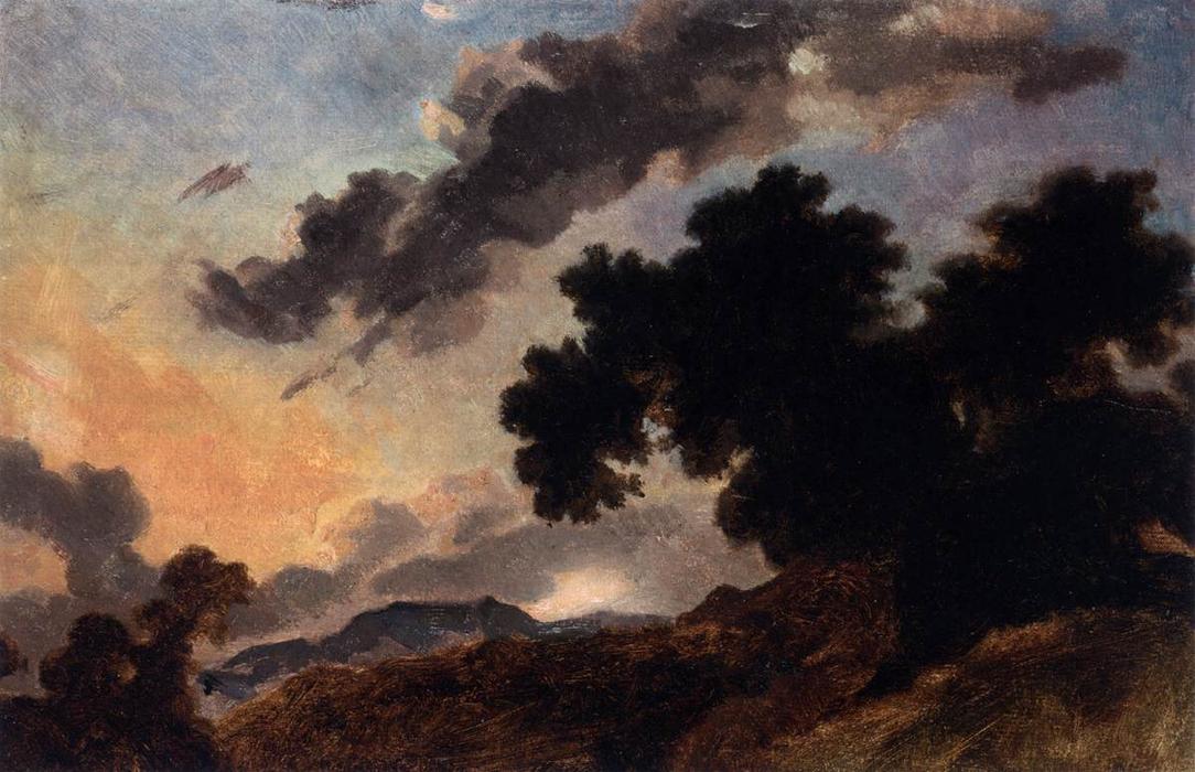 Mountain Landscape At Sunset — Jean-honoré Fragonard