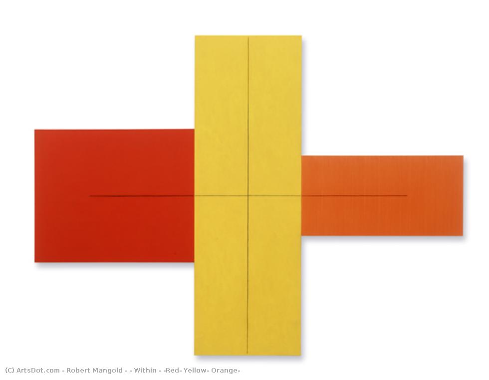 + Within + (red, Yellow, Orange) — Robert Mangold