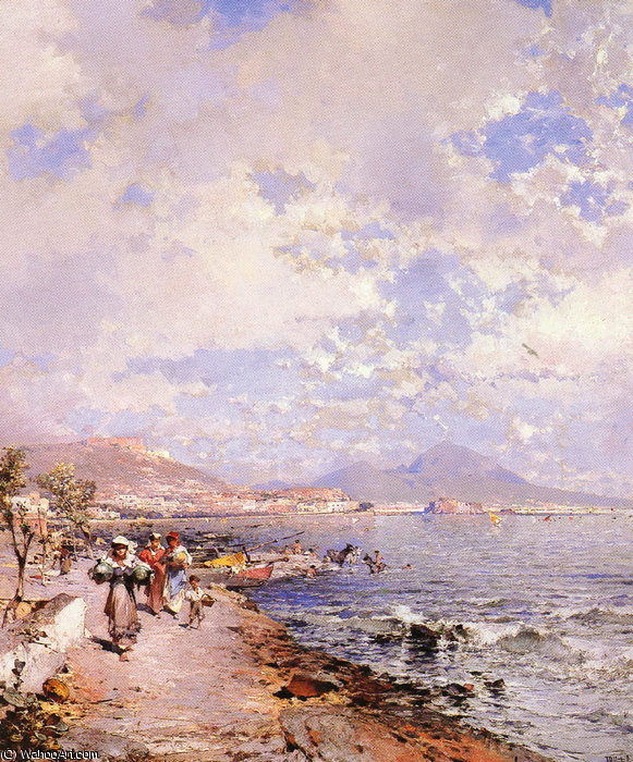 The Bay Of Naples — Franz Richard Unterberger