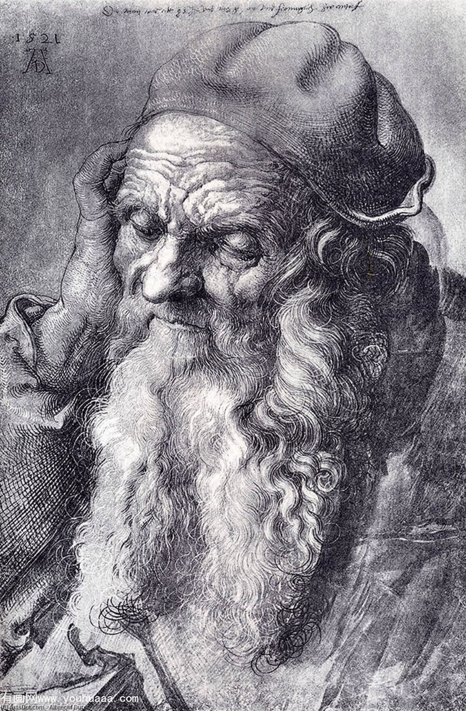 Head Of An Old Man — Albrecht Dürer