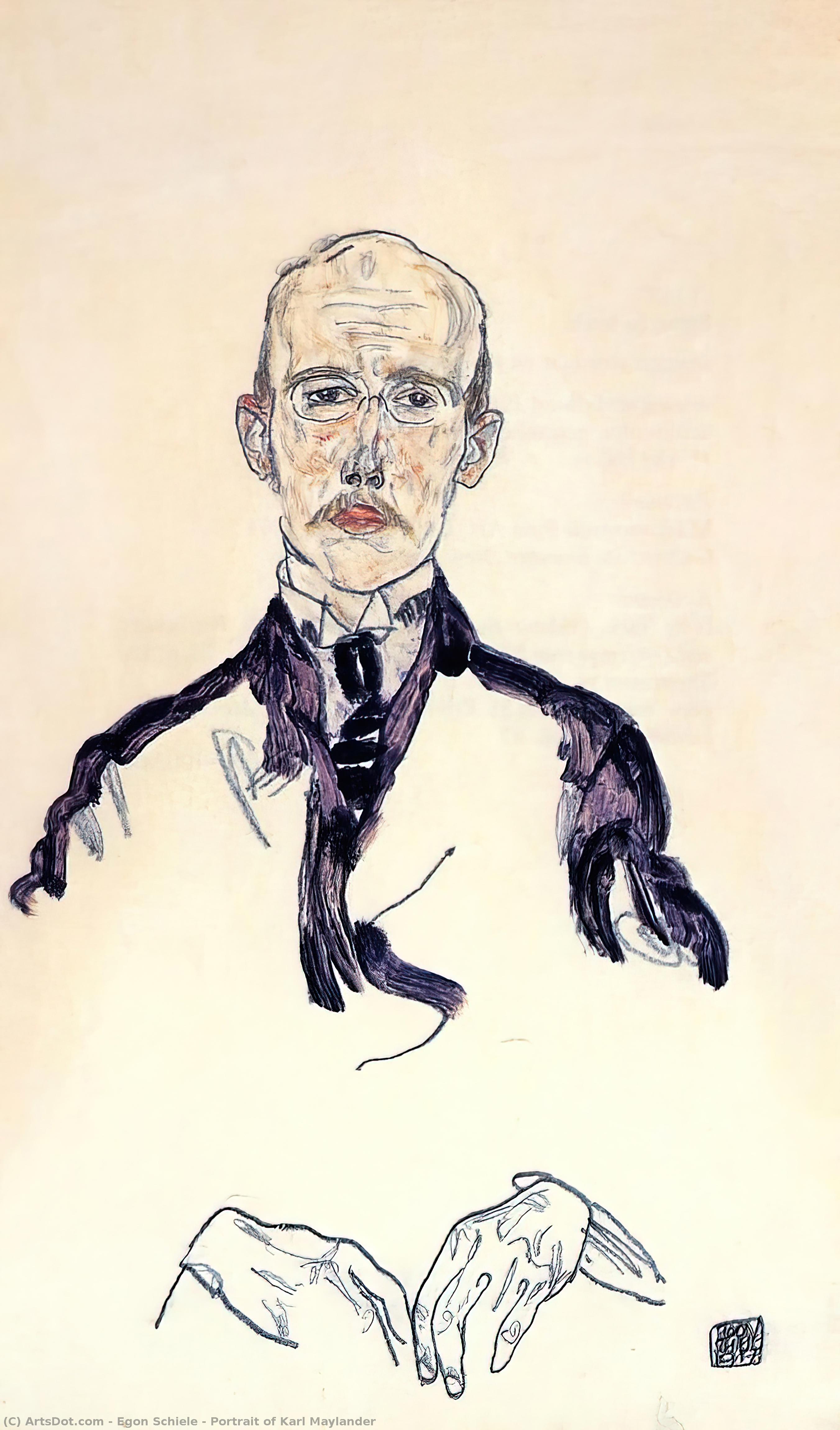Portrait Of Karl Maylander — Egon Schiele