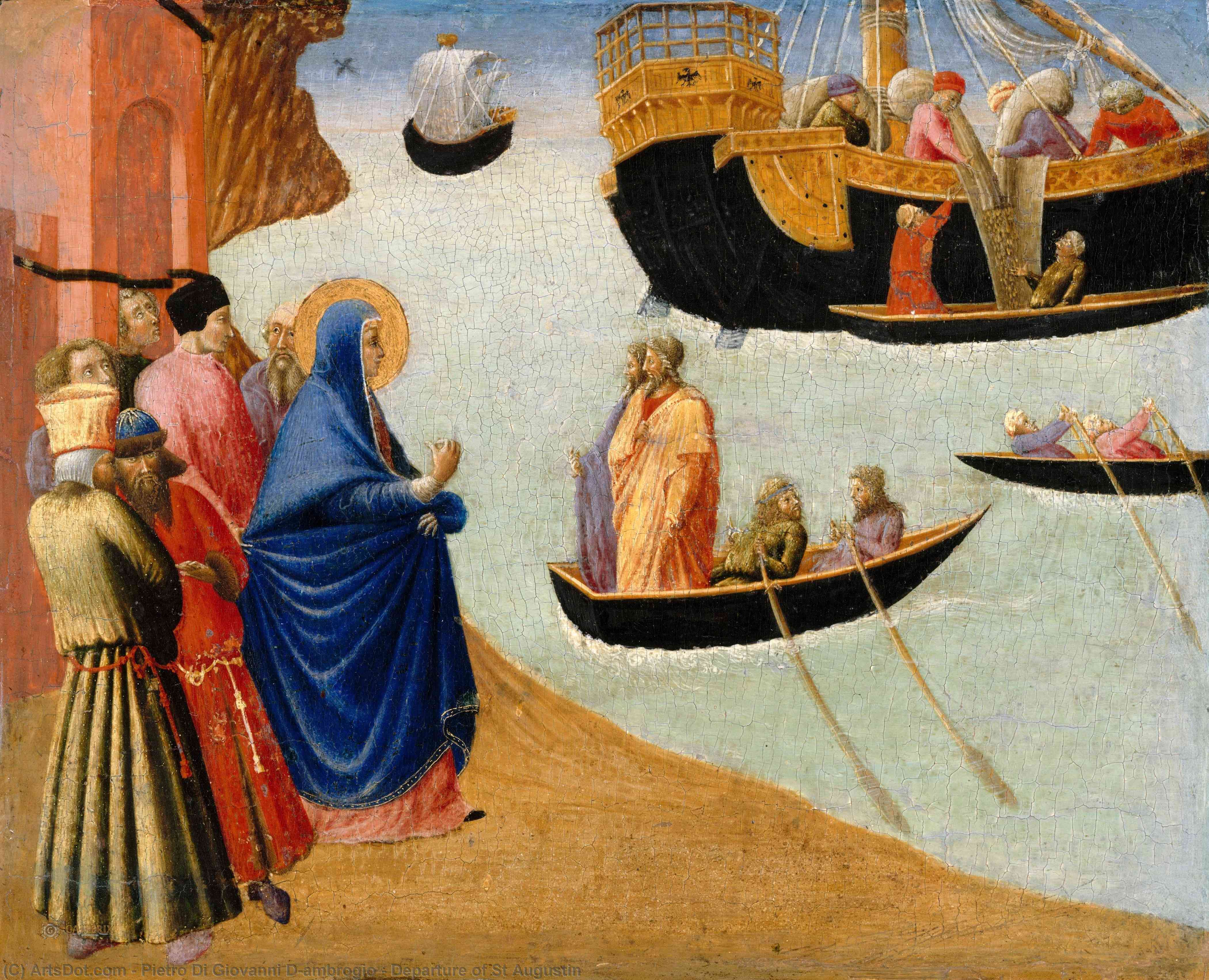 Departure Of St Augustin — Pietro Di Giovanni D'ambrogio