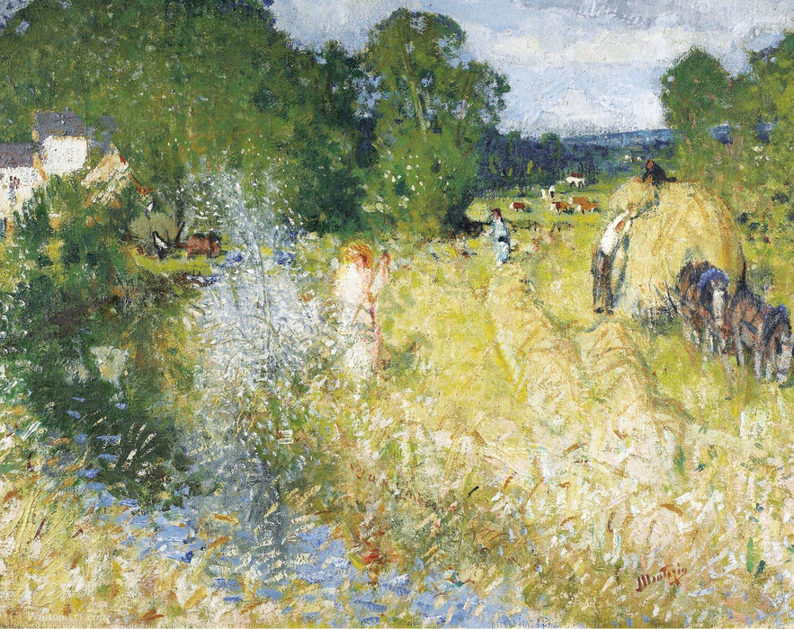 Hay Mowing — Pierre-eugène Montézin