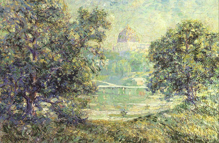 Central Park And Temple Beth El — Ernest Lawson