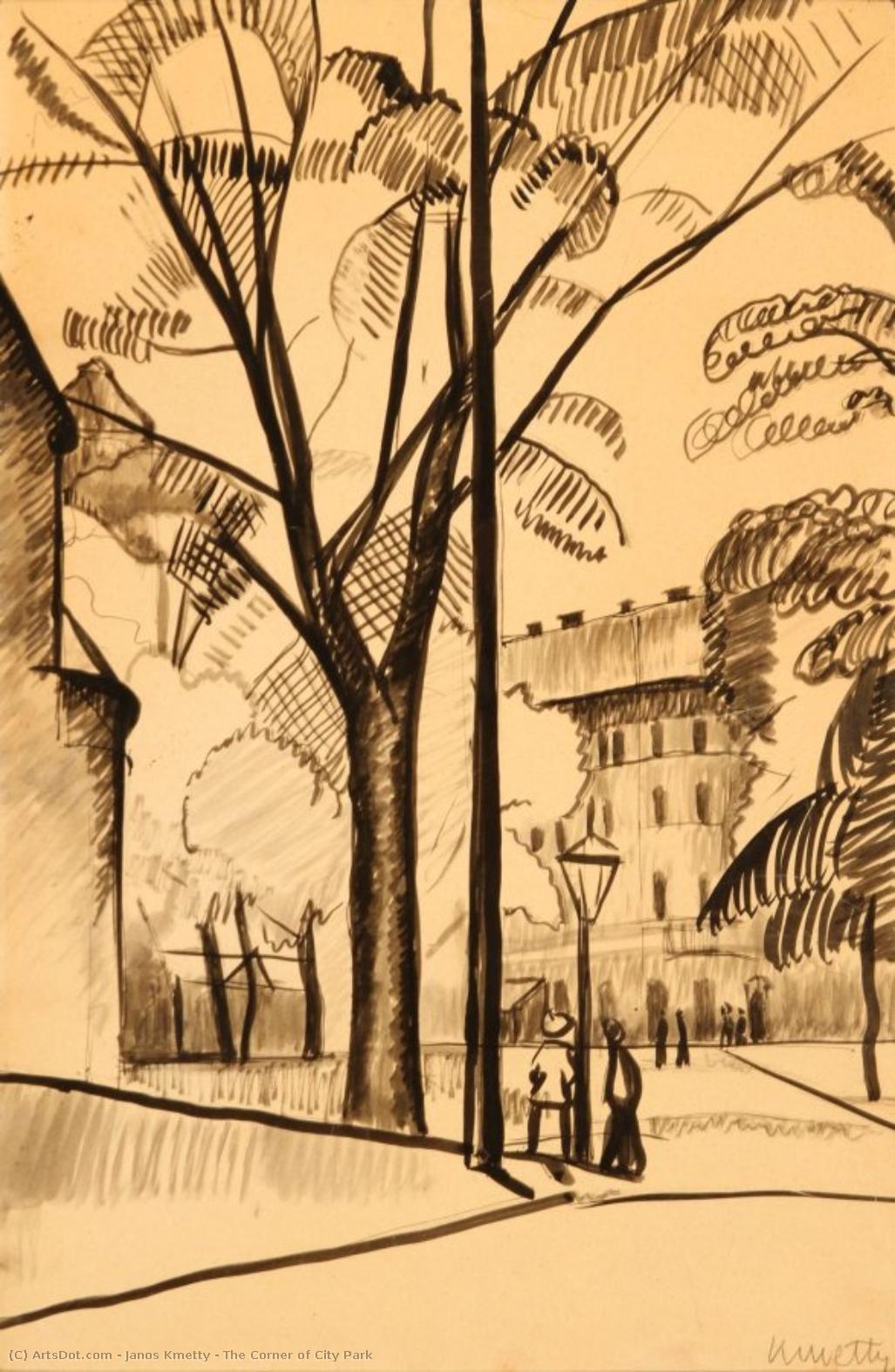 The Corner Of City Park — Janos Kmetty