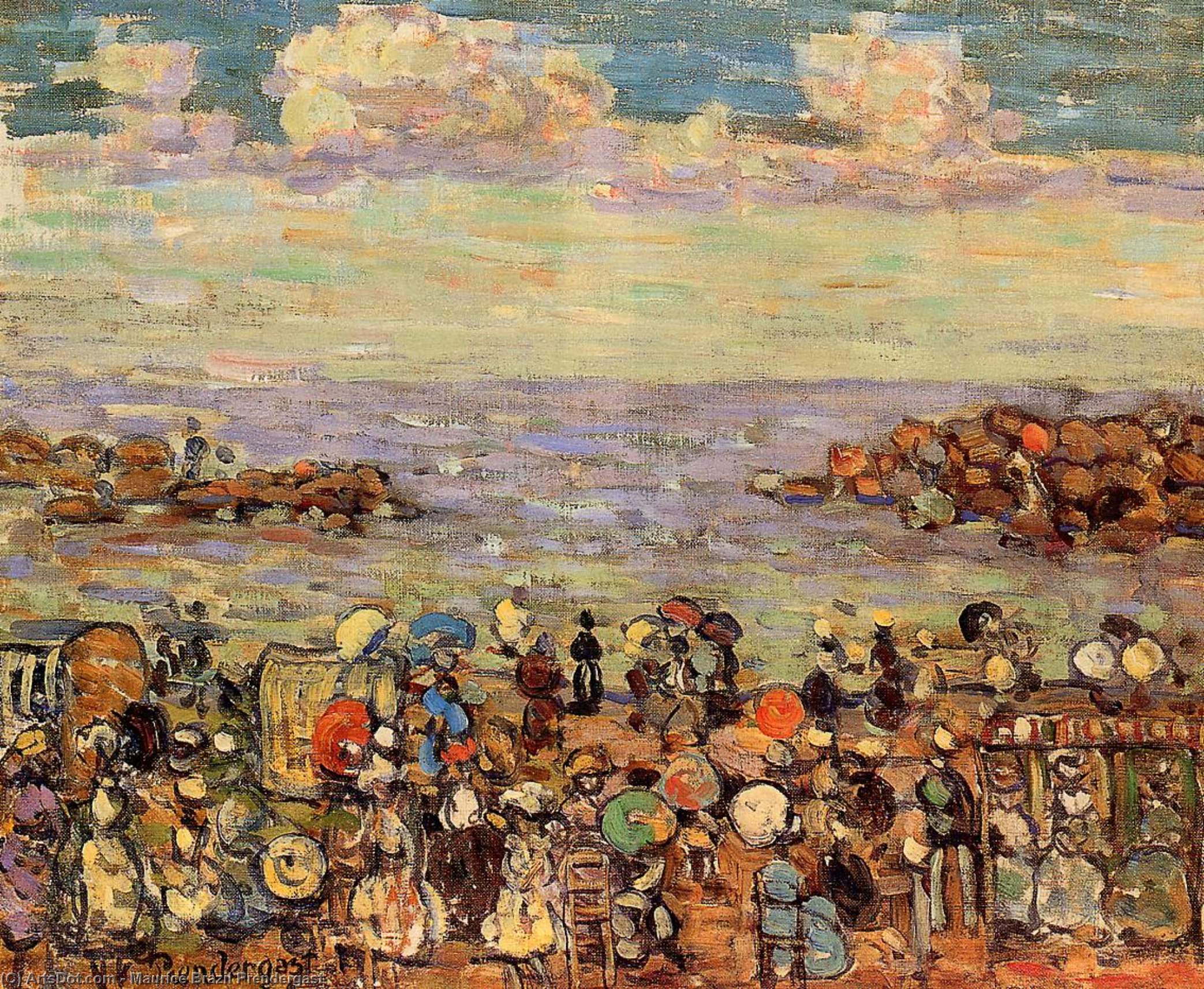 Beach At St. Malo — Maurice Brazil Prendergast