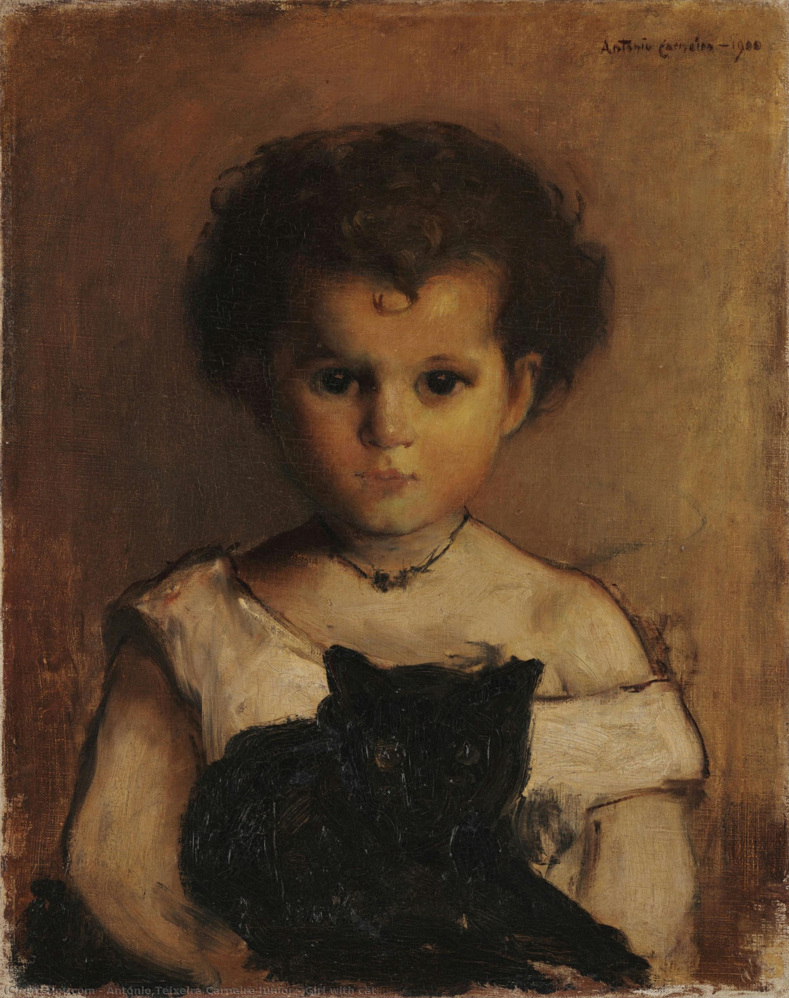 Girl With Cat — António Teixeira Carneiro Júnior