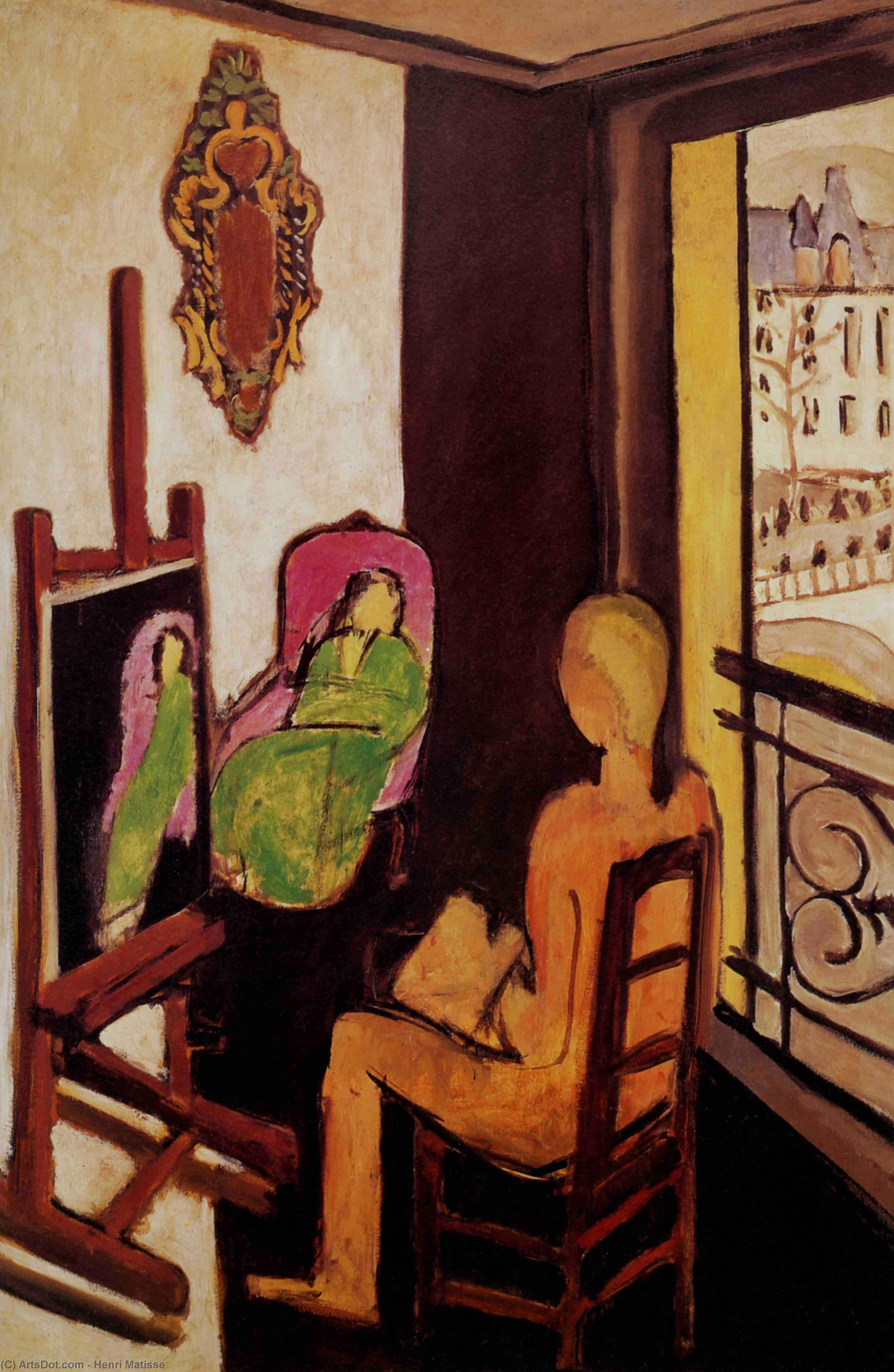 Le Peintre Dans Son Atelier Huile Sur Toile Pmdam — Henri Matisse