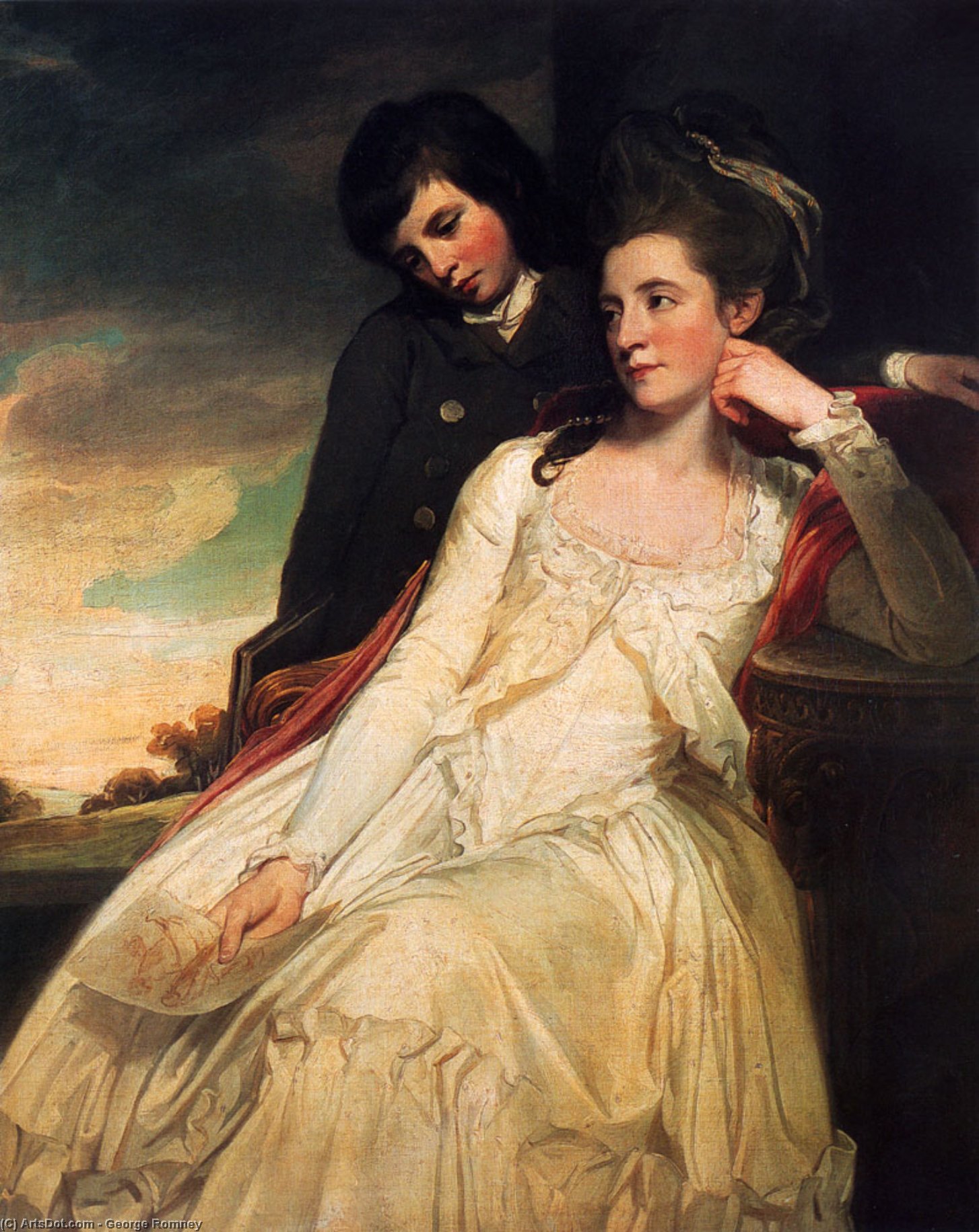 Jane Maxwell, Duchess Of Gordon And Her Son The Marquis Of Huntly — George Romney