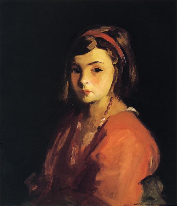 Agnes In Red (agnes Schleicher) — Robert Henri