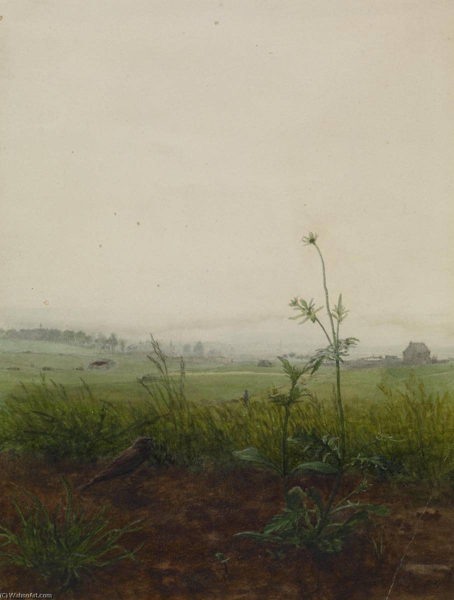 Landscape With Bird And Weeds — Léon Bonvin