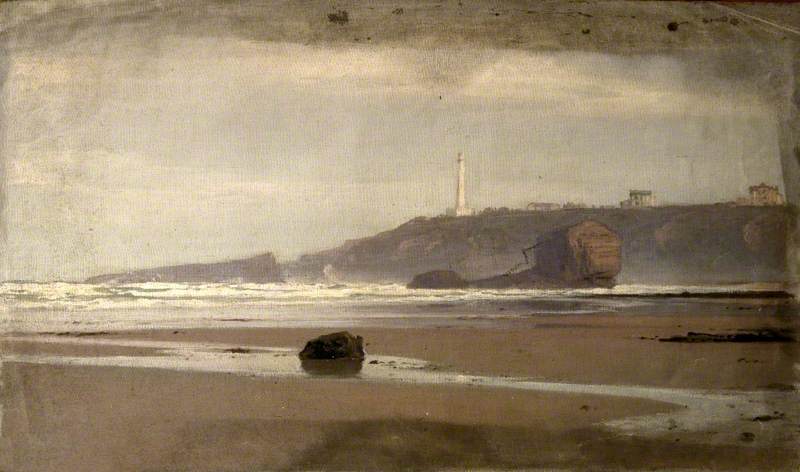 Coastal Scene With A Lighthouse — Wilfred Williams Ball
