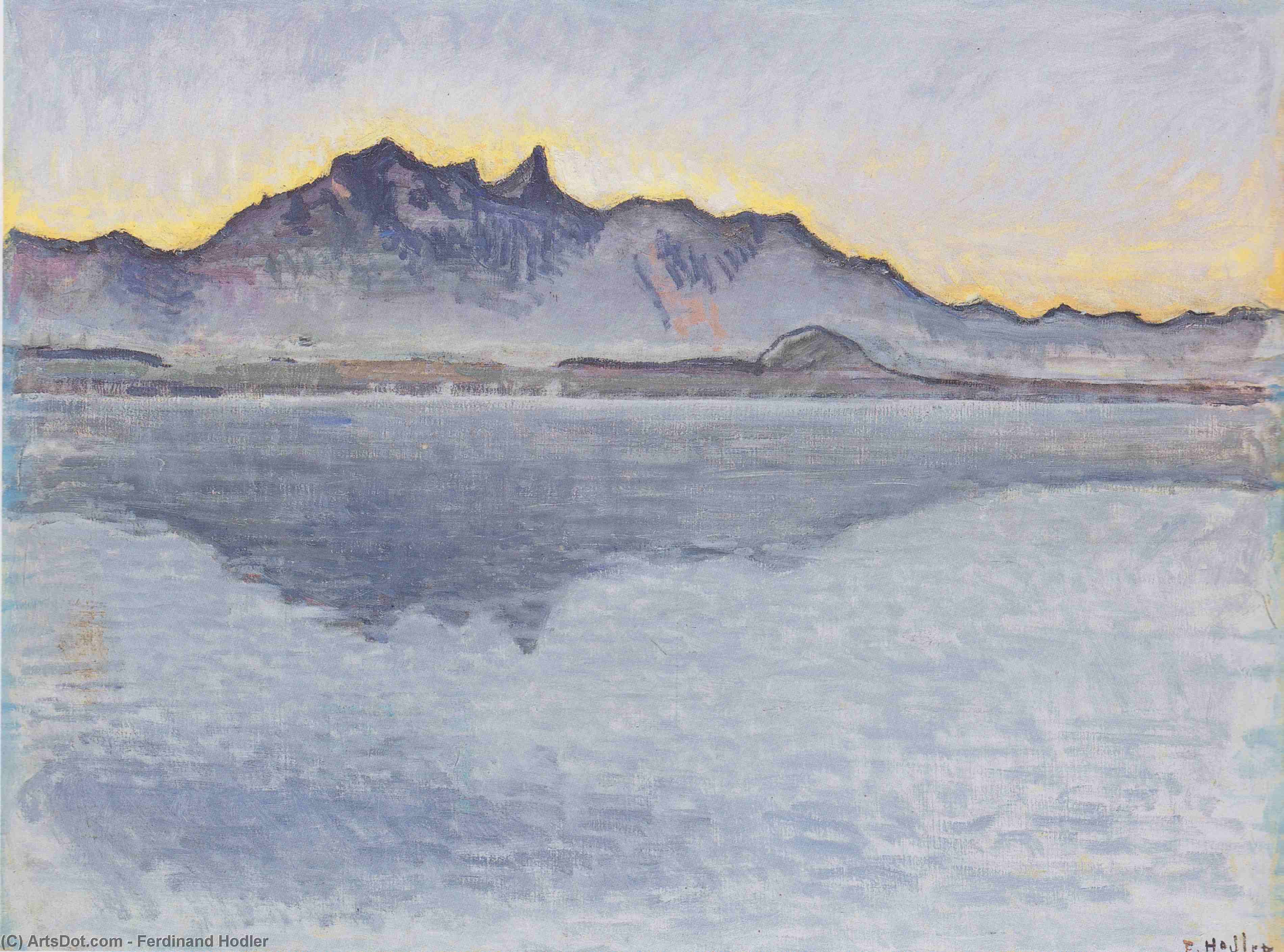 Thun, Stockhornkette, Evening — Ferdinand Hodler