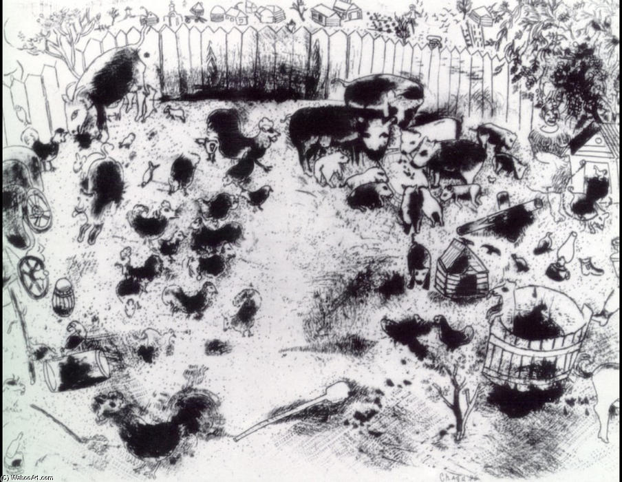 Korobotchka's Poultry House — Marc Chagall