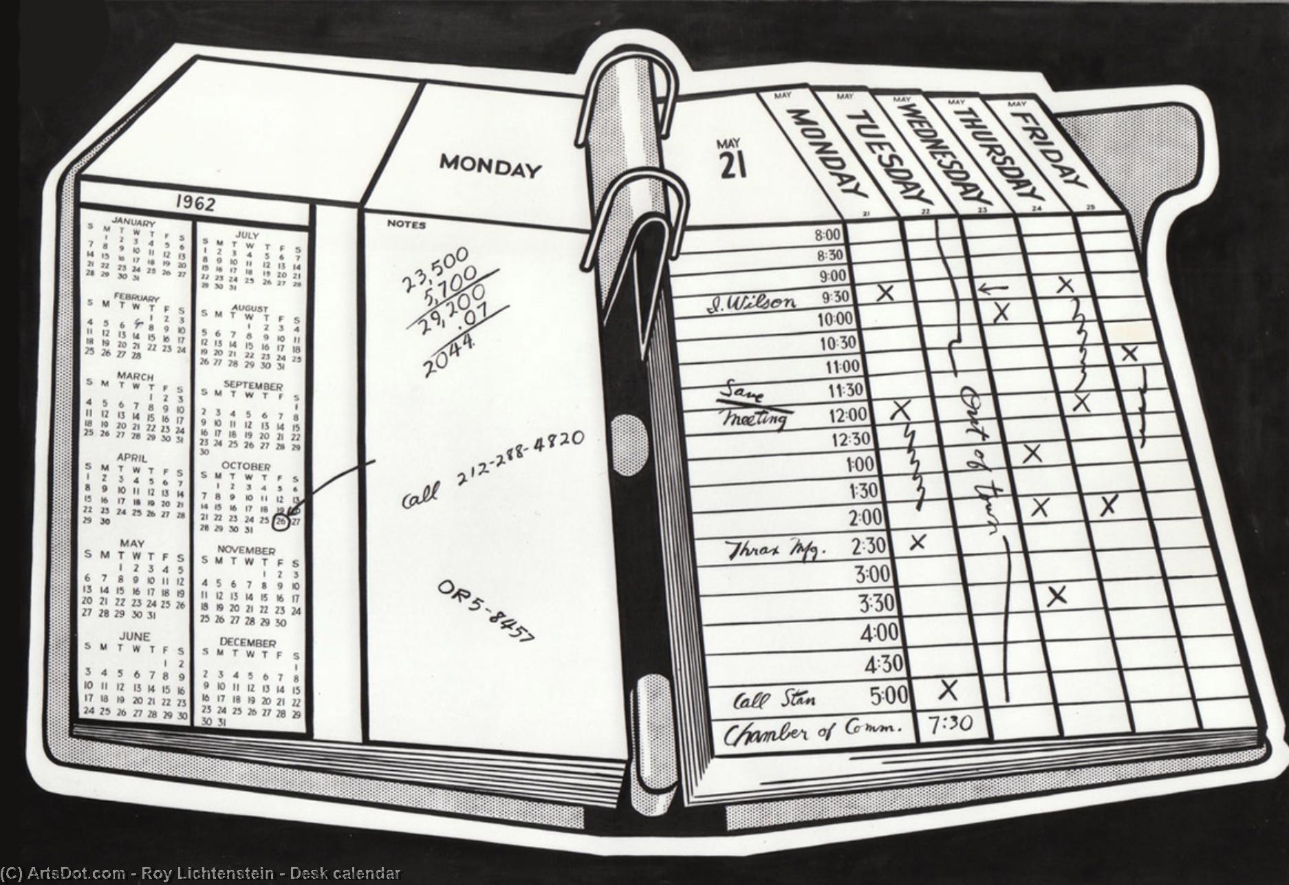 Desk Calendar — Roy Lichtenstein