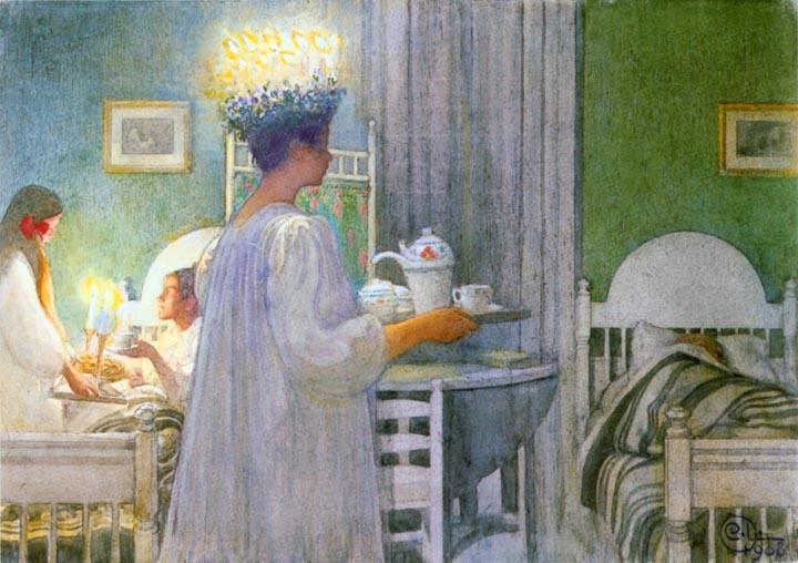 Lucia Morning — Carl Larsson