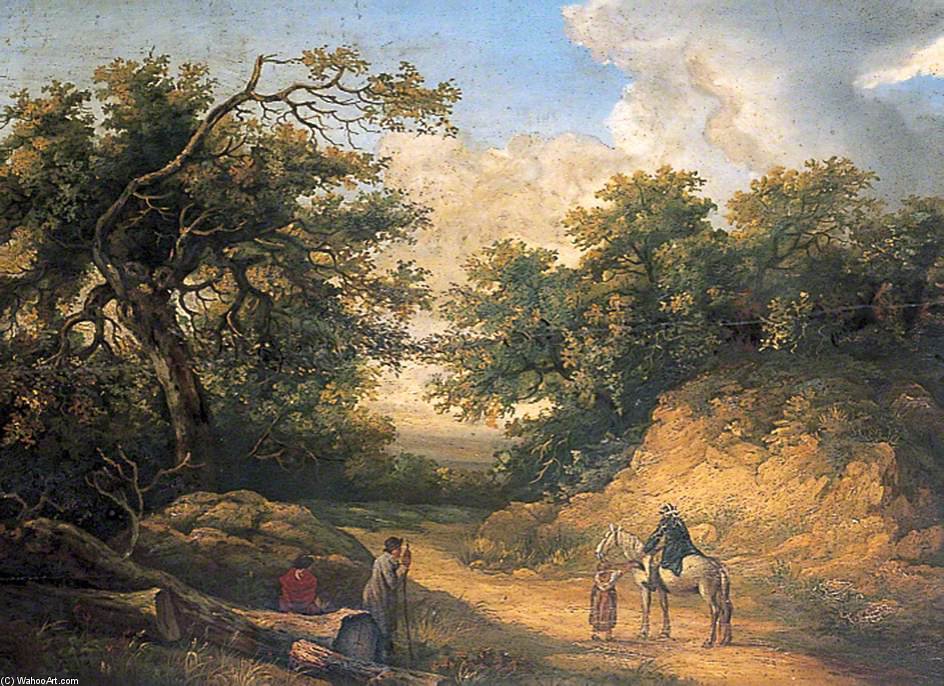 A Road Through A Woodland — George Morland