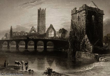 Clare Abbey — William Henry Bartlett