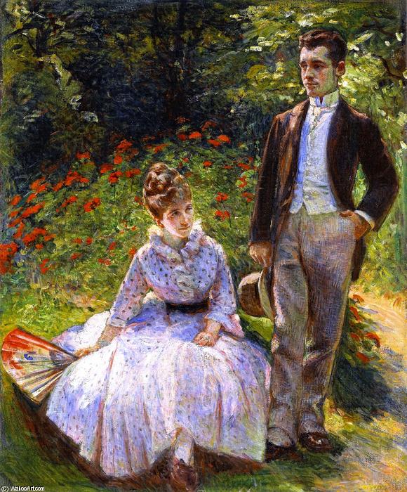 Pierre And His Aunt Louise In The Garden — Marie Bracqemond