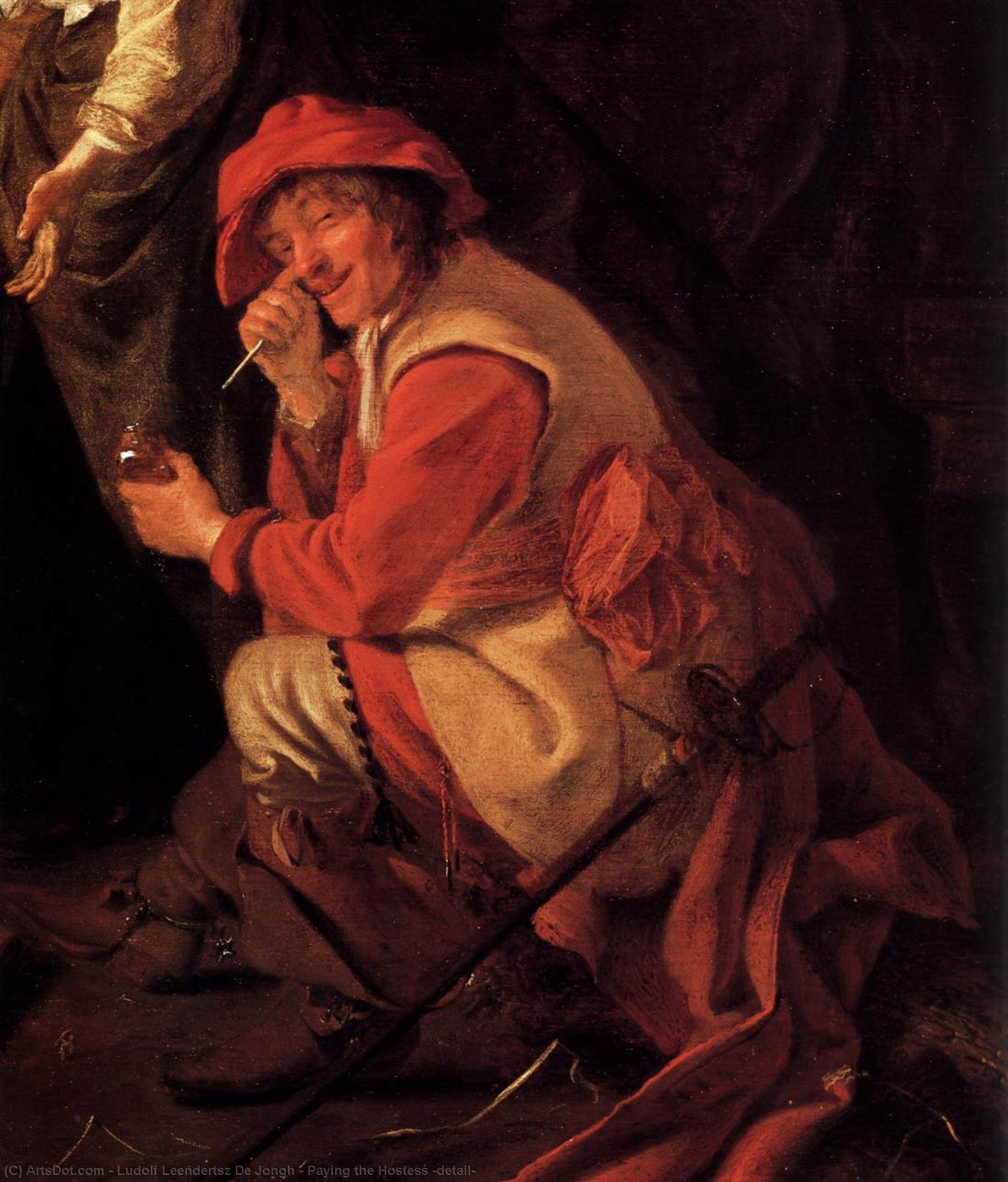 Paying The Hostess (detail) — Ludolf Leendertsz De Jongh