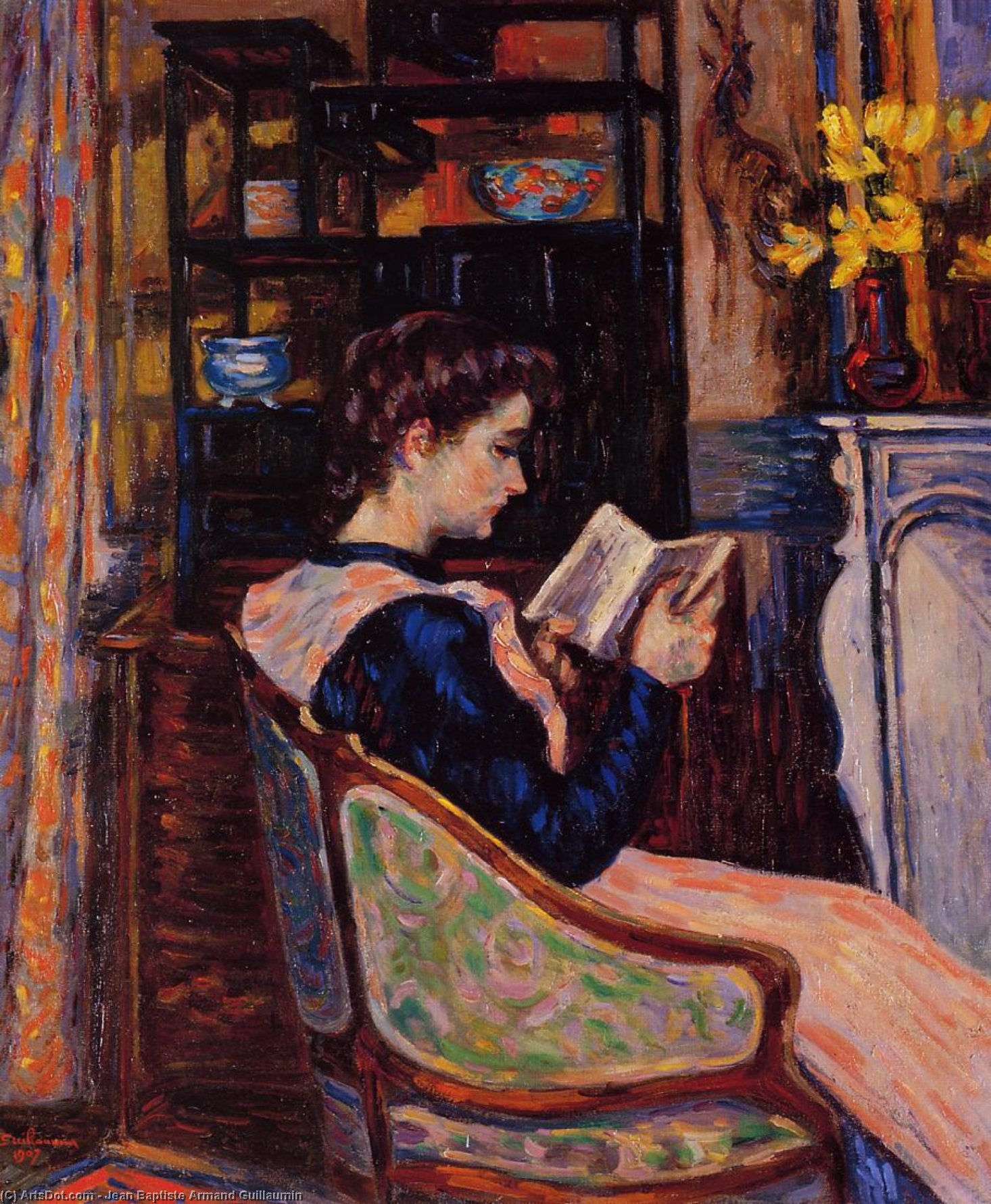 Mademoiselle Guillaumin Reading — Ferdinand Guillaumin