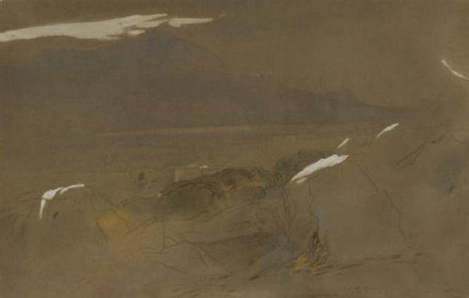 Argostoli And The Black Mountain, Cephalonia, Greece — Edward Lear