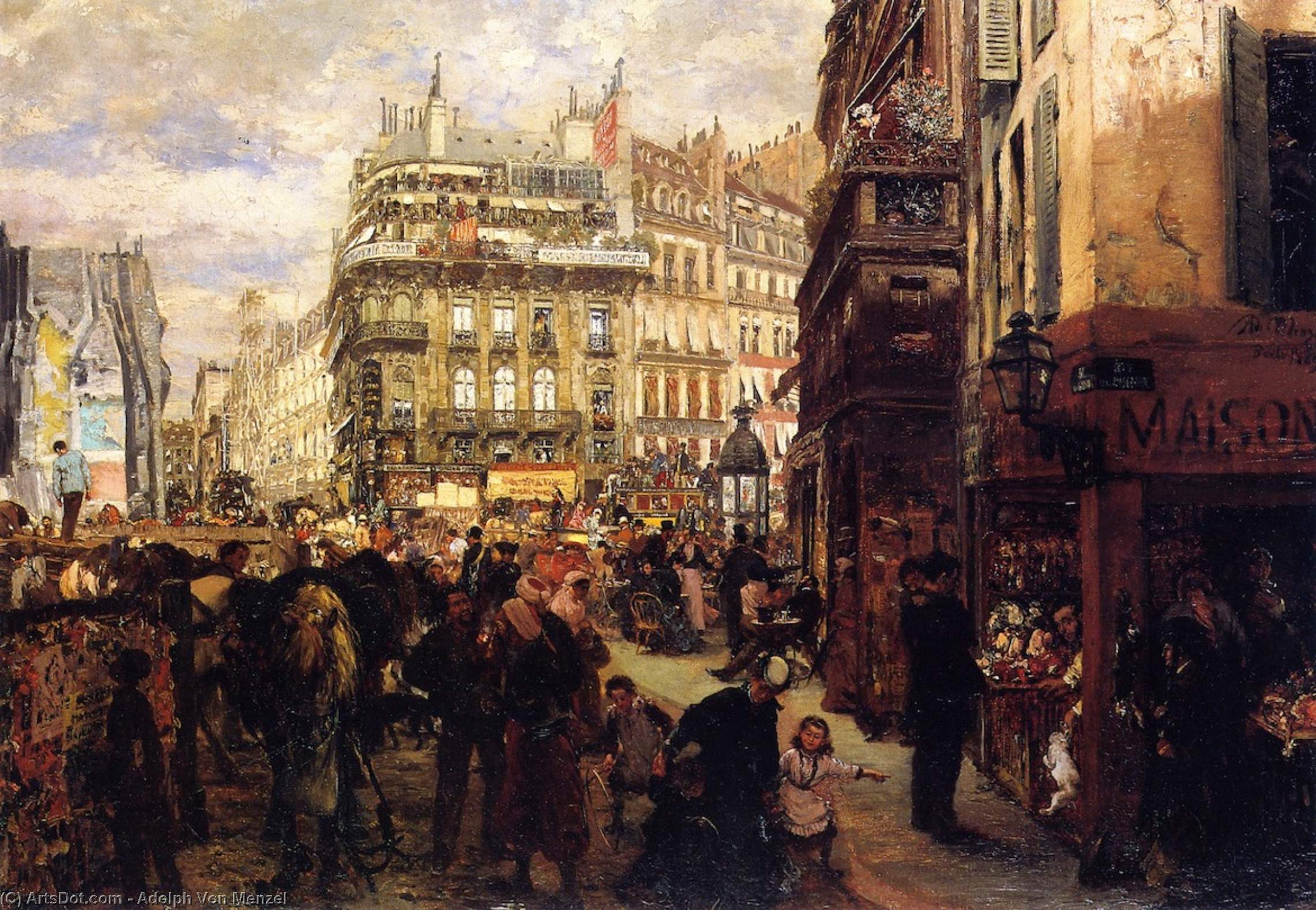 Weekday In Paris — Adolph Von Menzel