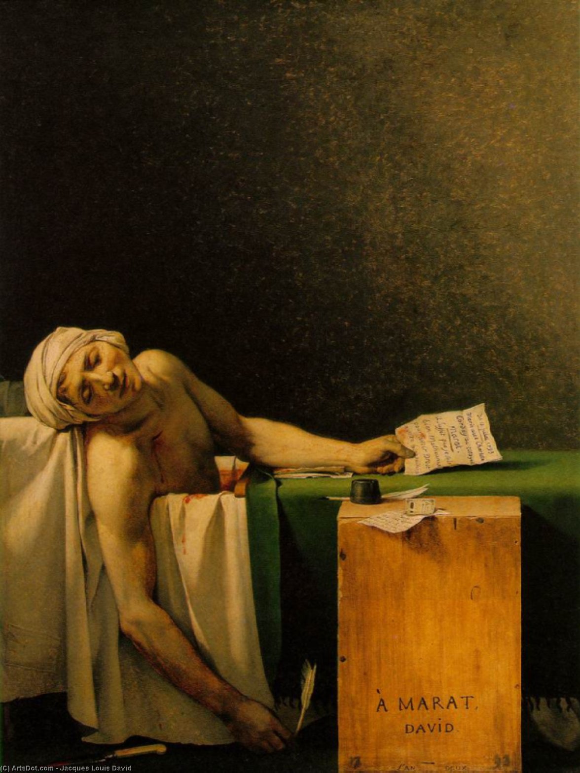 Death Of Marat, Musees Royaux Des Beaux-ar — Jacques-louis David