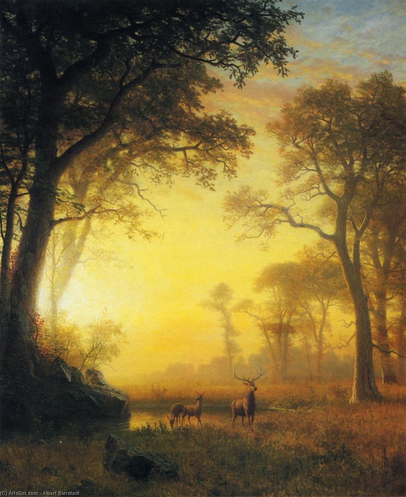 Light In The Forest — Albert Bierstadt