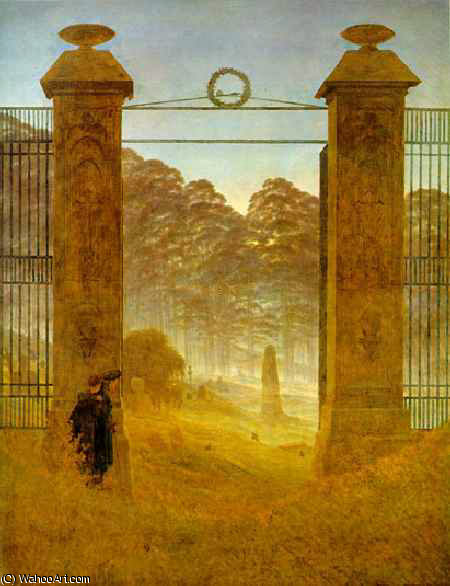 Cemetery At Dusk — Caspar David Friedrich