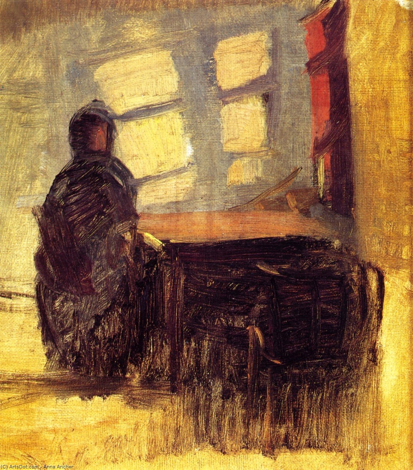 Sunshine In The Blind Woman's Room (sketch) — Anna Kirstine Ancher