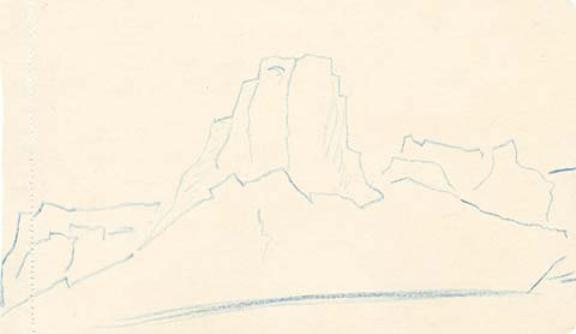 Sketch Of Mountain Landscape 28 — Nicholas Roerich