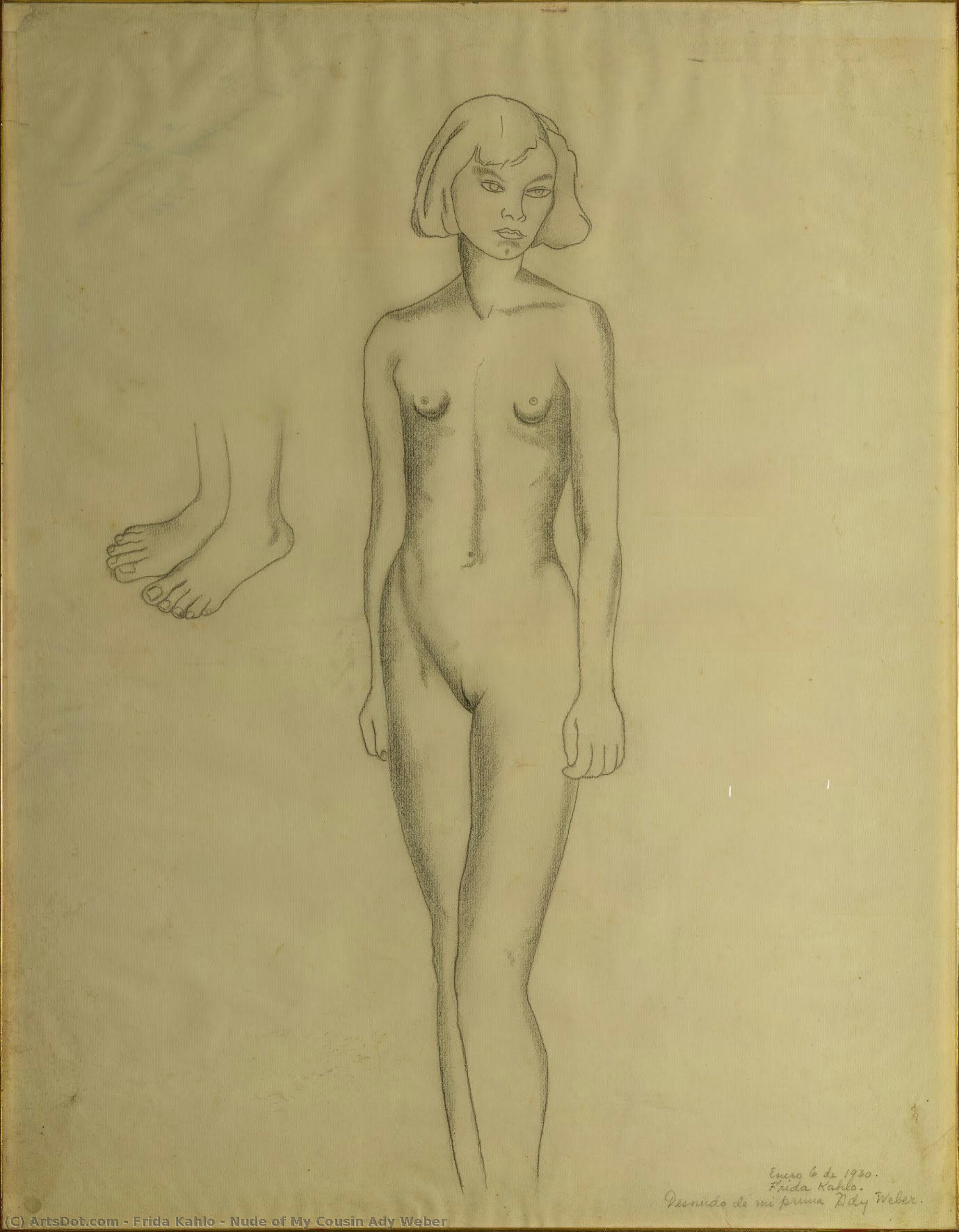 Nude Of My Cousin Ady Weber — Frida Kahlo