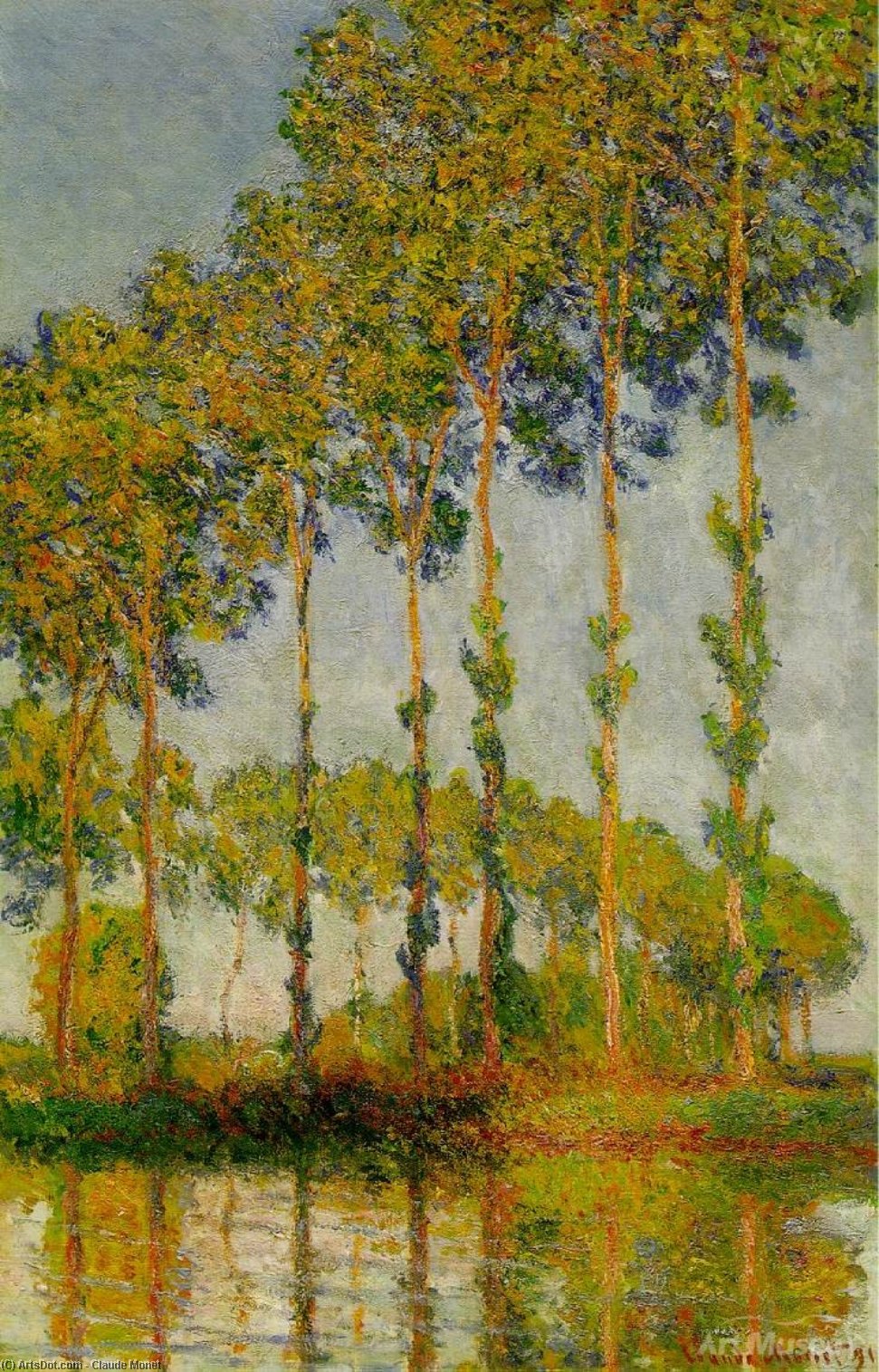 Poplars Along The River Epte, Autumn [1891] — Claude Monet
