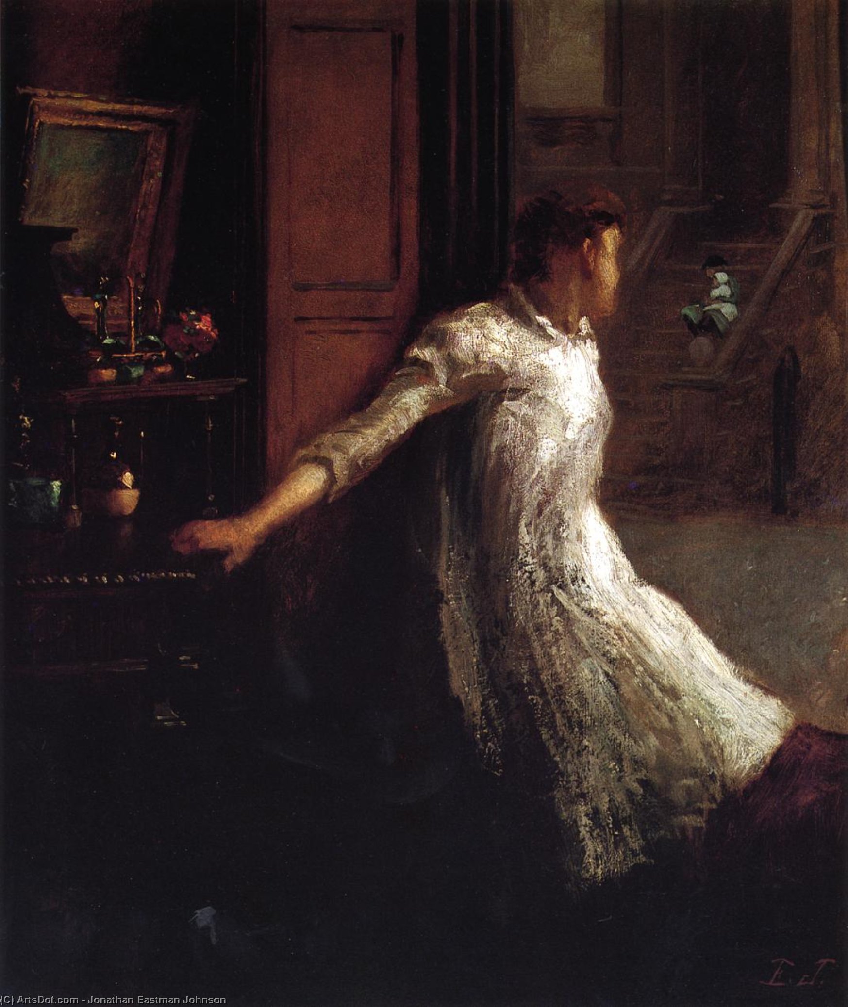 Girl At The Window — Jonathan Eastman Johnson
