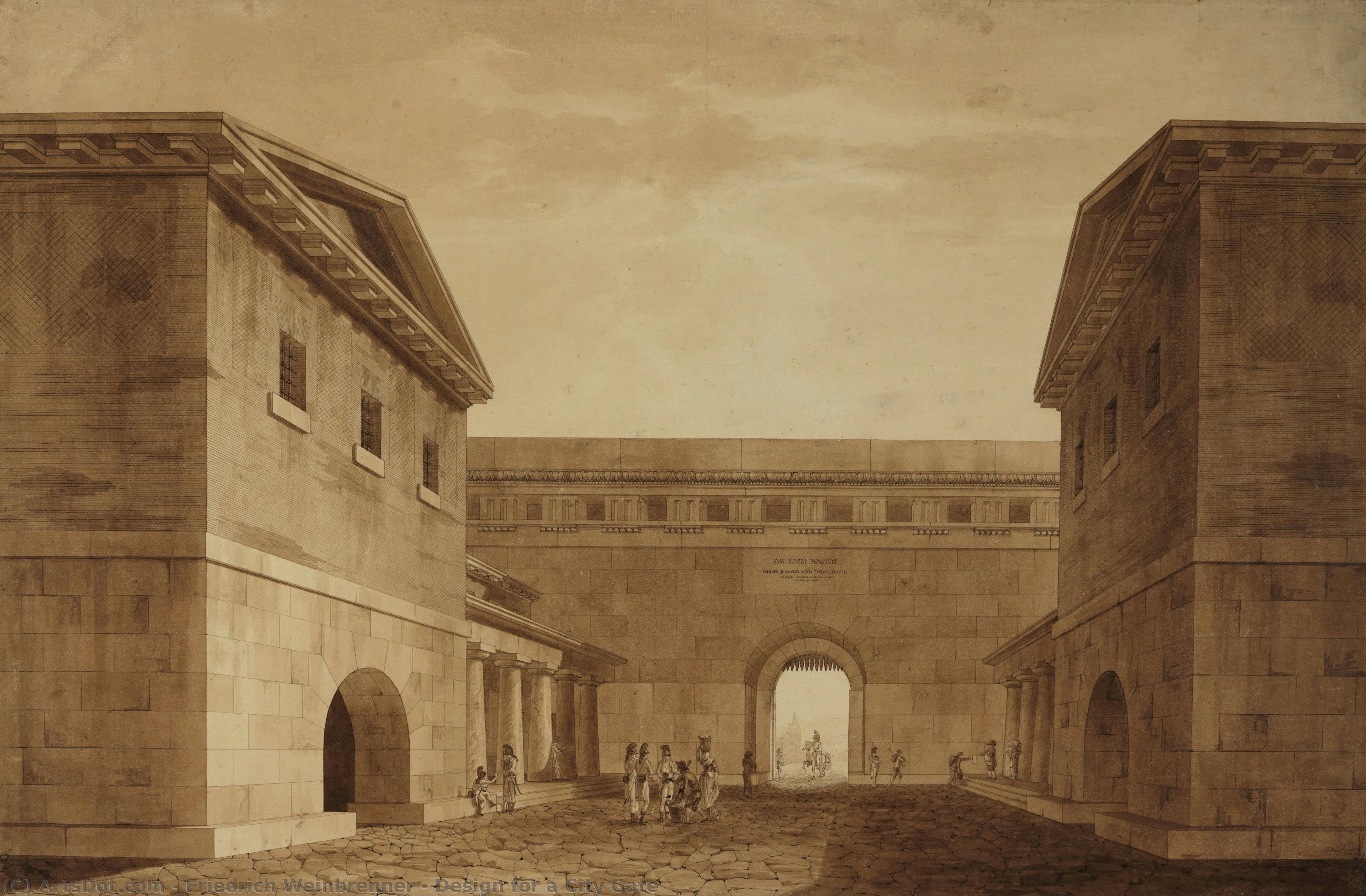 Design For A City Gate — Friedrich Weinbrenner