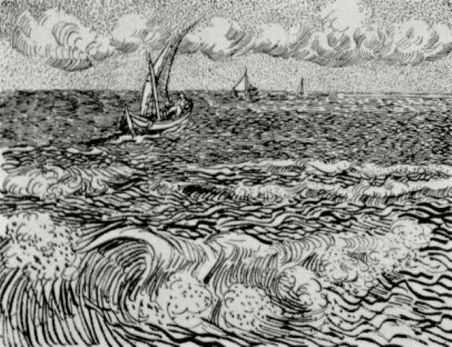 A Fishing Boat At Sea — Vincent Willem Van Gogh