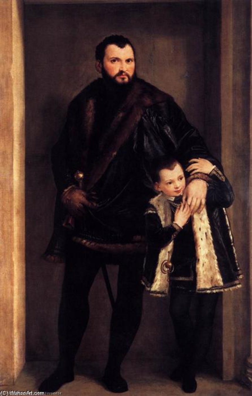 Portrait Of Count Giuseppe Da Porto With His Son Adriano — Paolo Veronese