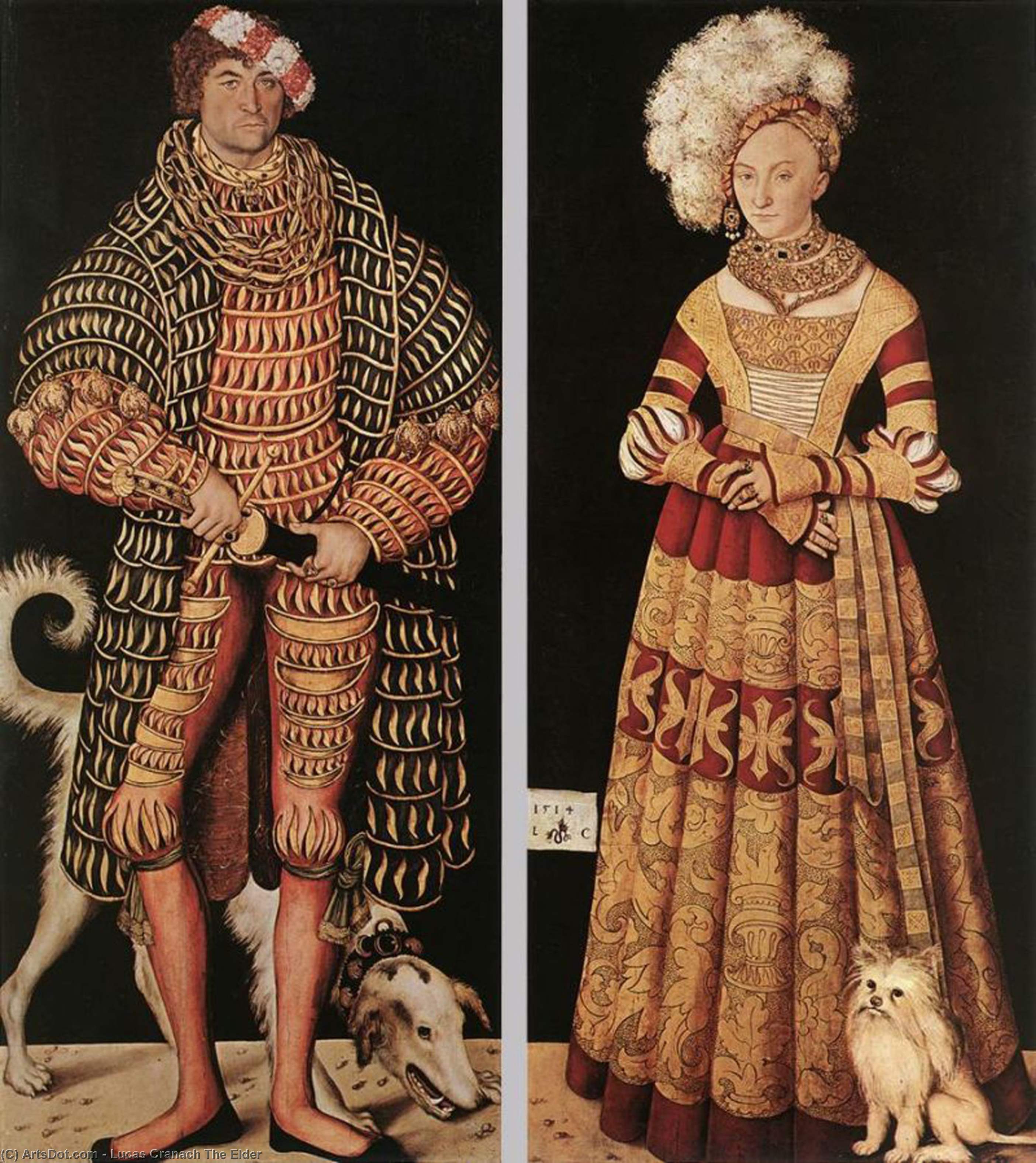 Portraits Of Henry The Pious, Duke Of Saxony And His Wife Katharina Von Mecklenburg — Lucas Cranach The Elder