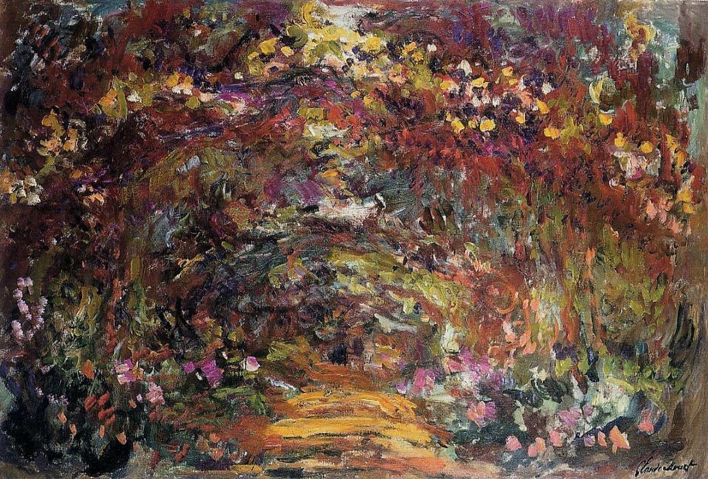 The Path Under The Rose Trellises, Giverny — Claude Monet