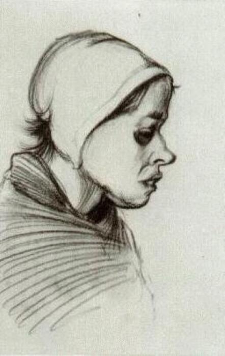 Peasant Woman, Head — Vincent Willem Van Gogh