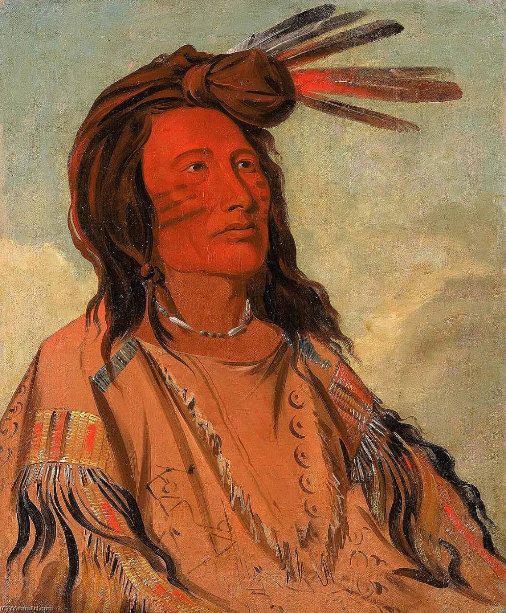 Tchán Dee, Tobacco, Ein Oglala-häuptling — George Catlin