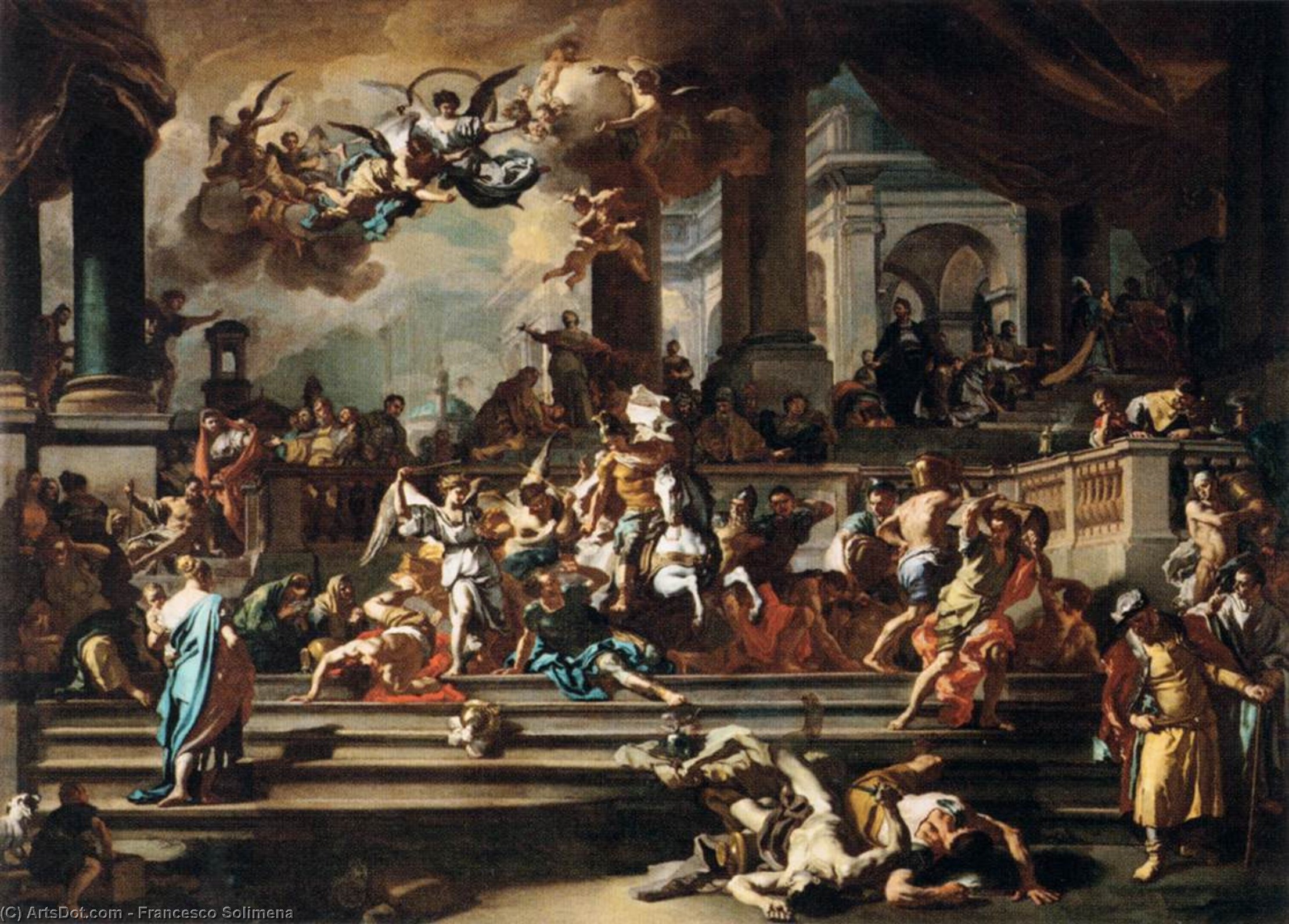 Expulsion Of Heliodorus From The Temple — Francesco Solimena