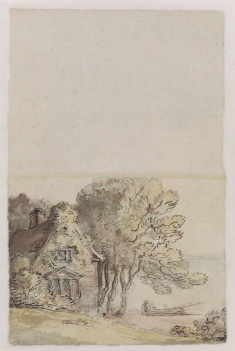 Cottage At The Water's Edge — Thomas Rowlandson