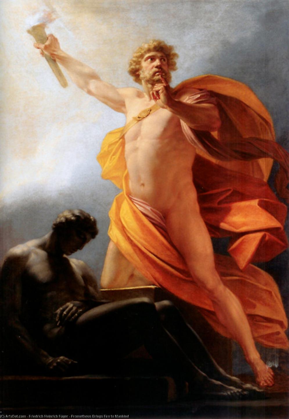 Prometheus Brings Fire To Mankind — Friedrich Heinrich Füger