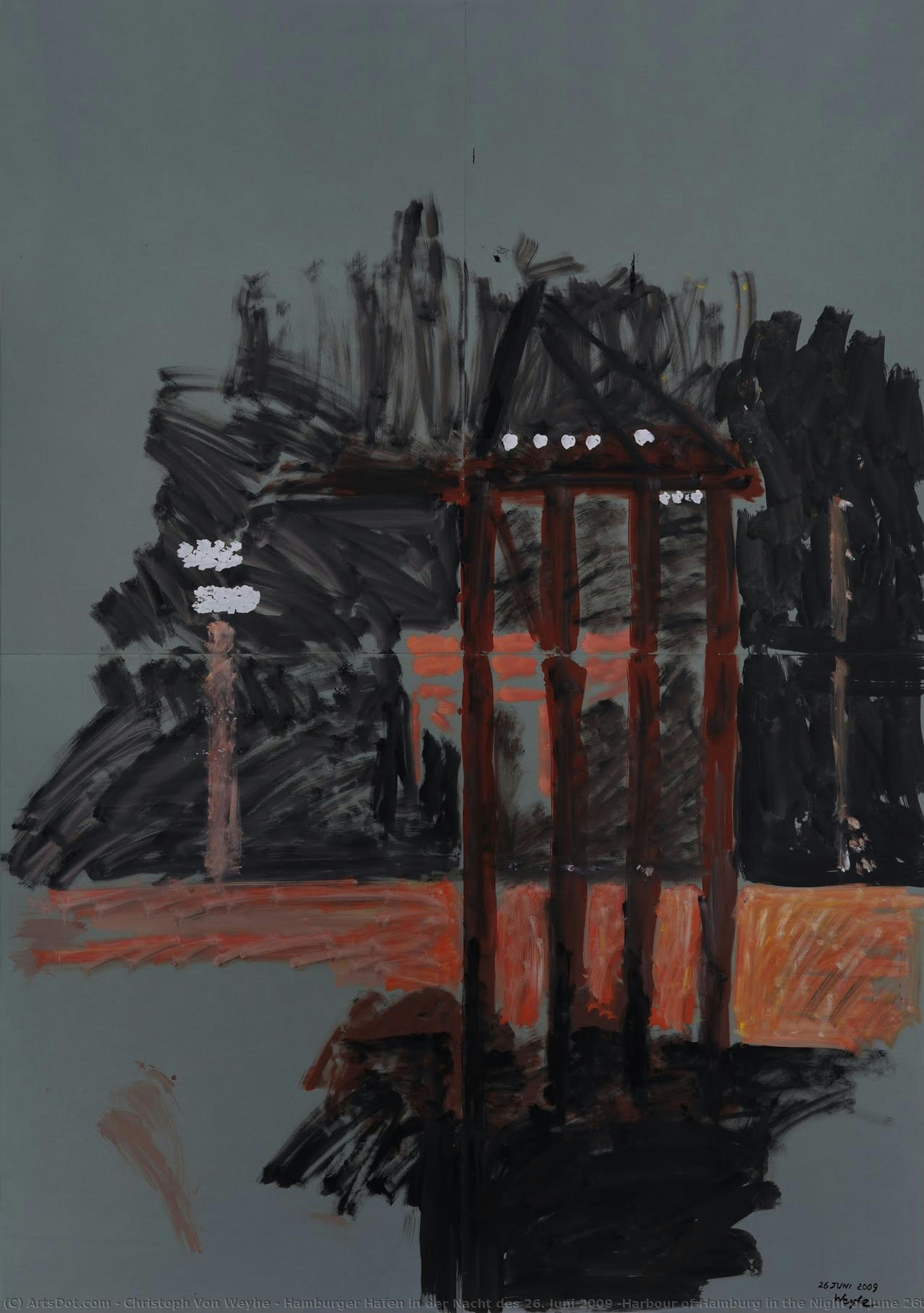 Hamburger Hafen In Der Nacht Des 26. Juni 2009 (harbour Of Hamburg In The Night Of June 26th 2009) — Christoph Von Weyhe