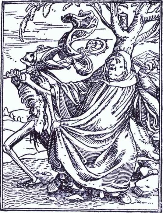 Death And The Abbott — Hans Holbein The Younger