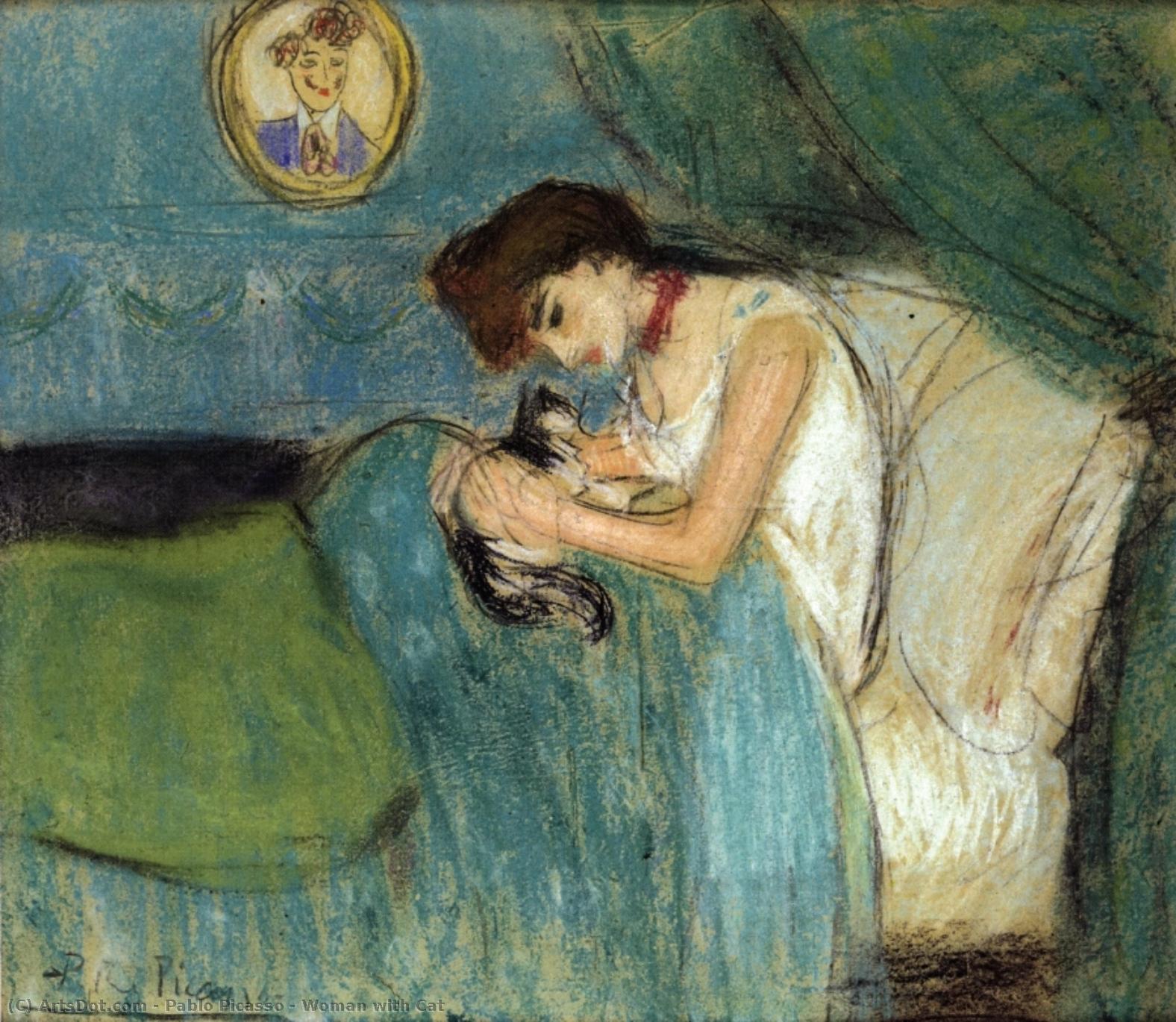 Mujer Con Gato — Pablo Picasso