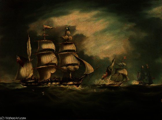 Hms Belle Poule, Hms Hermes, And Gipsy — Thomas Buttersworth