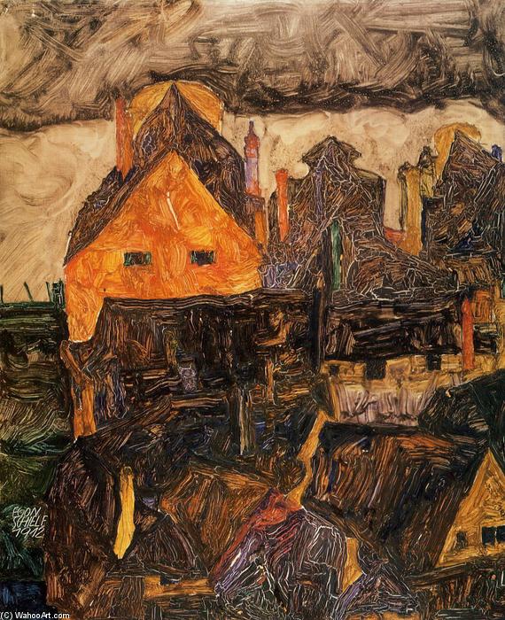 Krumau On The Molde — Egon Schiele